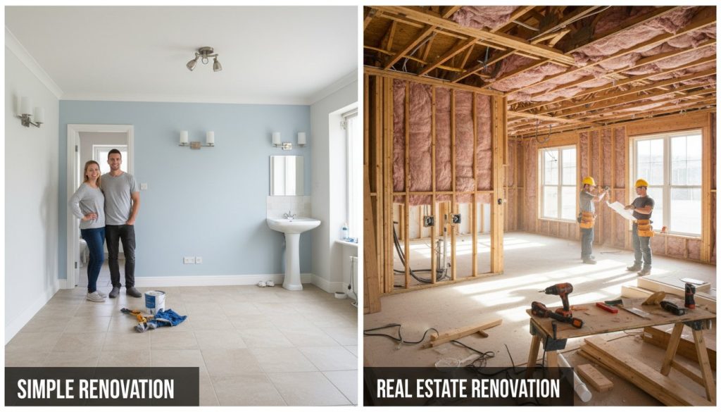 découvrez les différences essentielles entre la rénovation immobilière complète et la rénovation simple pour bien choisir votre projet de rénovation.