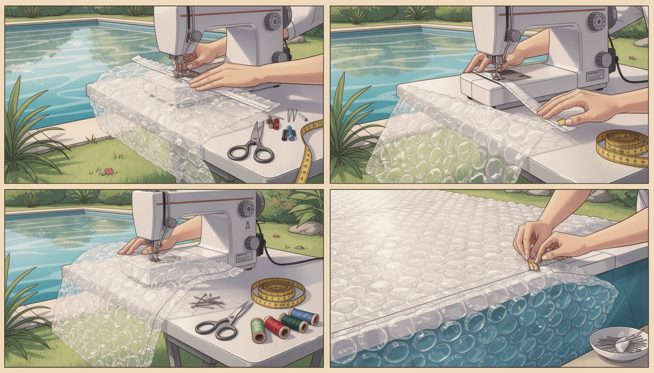apprenez à coudre une bâche à bulle pour piscine afin de protéger votre bassin efficacement contre les débris et la chaleur. guide pratique et astuces faciles à suivre.